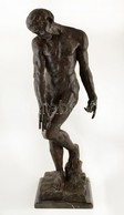 Cca 1960 A. Rodin Után: Ádám. Bronz (üreges), Márvány Talpazattal, M: 85 Cm - Other & Unclassified
