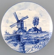 Delft Blue Holland Kerámia Bonbonier, Jelzett, Kis Kopásnyomokkal, D: 12 Cm - Sonstige & Ohne Zuordnung