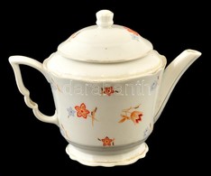 Zsolnay Porcelán Teáskanna, Matricás, Jelzett, Kopásnyomokkal, M: 18 Cm - Sonstige & Ohne Zuordnung