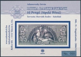 2006 Ritka Bankjegyeink- 10 Pengő (Sipeki Bözsi) Hátoldal Emlék Képeslap No 055 - Sin Clasificación