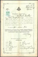 1900 Bp., Izraelita Vallású Harisnyakötő Munkásnő Számára Kiállított Ideiglenes Igazolvány Okmánybélyeggel - Ohne Zuordnung