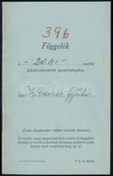 1930 Függelék Gépjárművezetői Igazolványhoz, Benne A 'Székesfővárosi Autobusüzem' Pecsétjével - Ohne Zuordnung