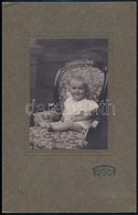 Cca 1920 Babaportré, Kartonra Kasírozott Fotó Hegedűs V. Utóda Szentesi Műterméből, 15×10 Cm - Otros & Sin Clasificación