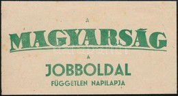 'Magyarság A Jobboldal Független Napilapja' Számolócédula - Advertising