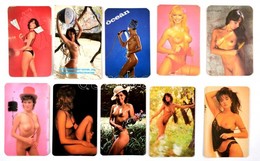 1983-1992 Vegyes Meztelen Hölgyeket ábrázoló Kártyanaptár, 10 Db - Advertising