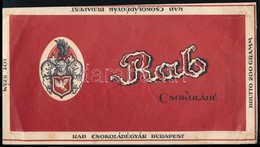 Cca 1920-1940 Rab Csokoládé Papír, 11x20 Cm - Werbung