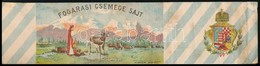 Cca 1910 Fogarasi Csemege Sajt Címke,, Fogaras, M. Kir. Állami Ménesbirtok, Bp., Posner-ny., Litografált, Illusztrált, R - Advertising