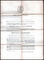 1882 Értesítés A Magyar Szent Korona Országainak Vöröskereszt-egylete Sorsjátékáról, Sebesült Harcosok és Háború Miatt N - Sonstige & Ohne Zuordnung