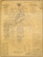 1986 Veszprém Megye 1841-es Térképének Reprintje, 108x81 Cm - Other & Unclassified