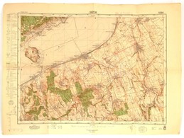 1941 Siófok és Környékének Katonai Térképe, Kiadja: M. Kir. Honvéd Térképészeti Intézet, 47×62 Cm - Sonstige & Ohne Zuordnung