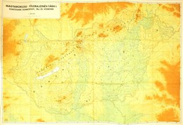 1982 Magyarország Földrajzinév-tára I. Fontosabb Domborzati, Táj és Víznevek, 1: 500.000, Bp., Kartográfia, 75x113 Cm - Other & Unclassified