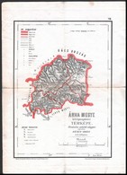 1880 Árva Megye Közigazgatási Térképe, Rajzolta: Hátsek Ignác, 38×27 Cm - Otros & Sin Clasificación