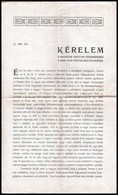 1906 EMKE Kérelem A Hazafias Magyar Közönséghez A Honi Ipar Pártolása érdekében, Aláírásgyűjtő Lappal. Kolozsvár, Stief  - Sin Clasificación