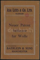 Cca 1910 Baerlein & Sons Machester / Asa Lees & Co. Ltd. Oldham Pamut, Gyapjú Megmunkáló Gép Leírása és Kezelése, Német  - Sin Clasificación