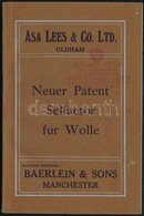 Cca 1910 Baerlein & Sons Machester / Asa Lees & Co. Ltd. Oldham Pamut, Gyapjú Megmunkáló Gép Leírása és Kezelése, Német  - Ohne Zuordnung