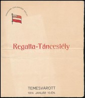 1941 Temesvár, Meghívó A Temesvári Csolnakázó Egylet Regatta-táncestélyére - Sin Clasificación