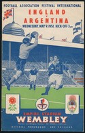 1951 Anglia-Argentina Labdarúgó Mérkőzés, Wembley Stadion, 1951. Május 9., Angol Nyelvű Programfüzet. - Sin Clasificación