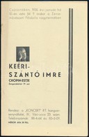 1935 'Koncert' Hangversenyvállalat Rt. Műsorfüzete. Benne: Keéri-Szántó Imre Chopin-estje (1935. Jan. 10.), Filharmóniai - Sonstige & Ohne Zuordnung