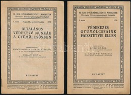 Vegyes Növényvédelemmel Kapcsolatos Tétel, 4 Db: 
Donner István: Mentsük Meg Gyümölcsfáinkat. Bp., 1926, Új Barázda, 14+ - Ohne Zuordnung