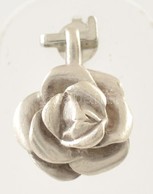 Ezüst(Ag) Rózsás Medál, Jelzett, 1,5×1,5 Cm, Nettó: 4,1 G - Sonstige & Ohne Zuordnung