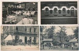 ** * 50 Db RÉGI Történelmi Magyar Városképes Lap: éttermek / 50 Pre-1945 Historical Hungarian Town-view Postcards: Resta - Sin Clasificación