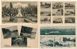 4 Db RÉGI Magyar Városképe Lap: Kiskunhalas, Baja, Rétság, Szolnok / 4 Pre-1945 Hungarian Town-view Postcards - Sin Clasificación