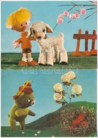 ** * 12 Db MODERN Báb Rajzfilm Motívumlap / 12 Modern Puppet Cartoon Motive Postcards - Unclassified