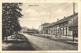 T2/T3 1927 Aszód, Fő út, Aszódi Hitelbank és Takarékpénztár, Dohányáruda, M. Samu üzlete. Töpfer Béla Kiadása (EK) - Sin Clasificación