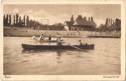 T2/T3 1930 Baja, Strandfürdő, Evezős Csónakok, Sport, Fürdőzők (EK) - Ohne Zuordnung