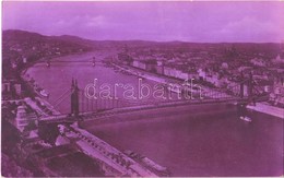 T1/T2 1930 Budapest, Dunai Látkép Az Erzsébet Híddal - Sin Clasificación