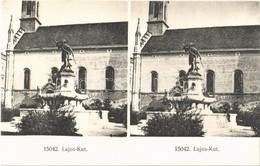 ** T1/T2 Budapest I. Corvin Tér, Lajos Kút (Millacher Kút). Würthle & Sohn Nachfolger Sztereó Képeslap / Stereo Postcard - Sin Clasificación