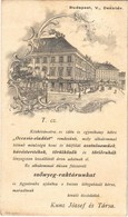 T2 1897 (Vorläufer!)  Budapest V. Kunz József és Társa üzlete, Reklámlap. Deák Tér, Art Nouveau - Sin Clasificación