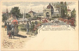 ** T1 Budapest XIV. Iparcsarnok és Korzó, Ezredéves Országos Kiállítás. Art Nouveau, Litho S: Morelli, Dörre T. + 2 Kr.  - Sin Clasificación