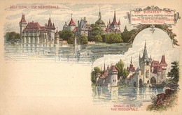 ** T3 1896 Budapest XIV. Városliget, Az Ezredéves Orsz. Kiállítás Történelmi Főcsoportjának épületei, Déli és Nyugati Ol - Sin Clasificación