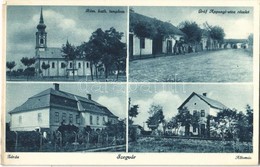 T2/T3 1937 Szegvár, Római Katolikus Templom, Gróf Apponyi Utca Részlet, Zárda, Vasútállomás (kissé ázott Sarok / Slightl - Sin Clasificación