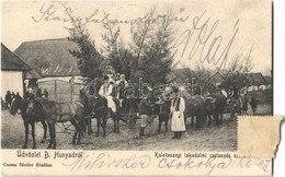 T2 1905 Bánffyhunyad, Huedin; Kalotaszegi Lakodalmi Csetenyés Szekér. Csoma Sándor Kiadása / Transylvanian Folklore, Wed - Sin Clasificación