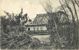 T2/T3 1912  Beresztelke, Bretzdorf, Breaza; Az 1912. Május 13-iki Ciklon által Szétrombolt Parkrészlet és épület Báró Bá - Ohne Zuordnung