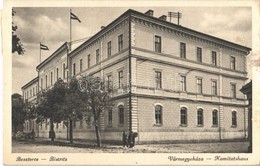 T2/T3 1944 Beszterce, Bistritz, Bistrita; Vármegyeháza, Magyar Zászló, Automobil. Csallner Károly Kiadása / Komitatshaus - Sin Clasificación