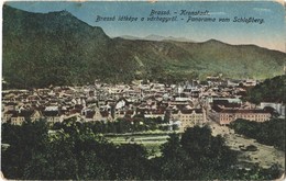 T2/T3 1918 Brassó, Kronstadt, Brasov; Látkép A Várhegyről / View From The Castle Hill  (kopott Sarkak / Worn Corners) - Ohne Zuordnung