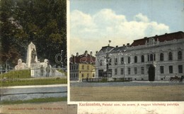 T2/T3 Karánsebes, Caransebes; Királyi Szobor, Vagyonközösség Palotája / Monumentul Regelui, Palatul Com. De Avere / Stat - Sin Clasificación