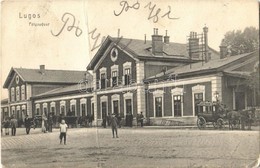 T3 1908 Lugos, Lugoj; Pályaudvar, Vasútállomás. Auspitz Adolf Kiadása / Railway Station (fa) - Sin Clasificación