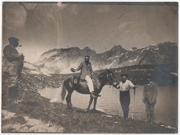 Photo Originale Fin XIXème Montagne Lac Randonnée Alpinisme Guide Nom Au Verso Beau Format Georges Sabran ? - Old (before 1900)