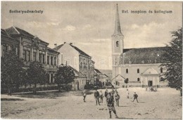 ** T2 Székelyudvarhely, Odorheiu Secuiesc; Református Templom és Kollégium. Becsek D. Fia Kiadása / Calvinist Church And - Sin Clasificación