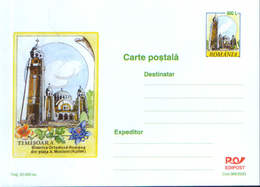 Romania - Postal Stationery Postcard Unused,2000(089) - Timisoara - The Romanian Orthodox Church From A.Mocioni Square - Jewish