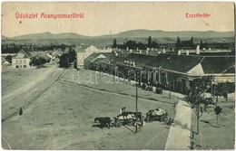 T4 1909 Aranyosmarót, Zlaté Moravce; Erzsébet Tér / Square, Horse Cart (fa) - Sonstige & Ohne Zuordnung