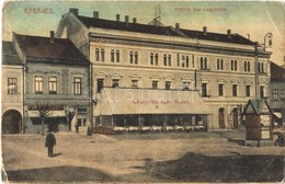 T3 1909 Eperjes, Presov; Fekete Sas Nagyszálló, Gellért-féle Nyári Kioszk, Frankl József üzlete. Divald Károly Fia / Hot - Sonstige & Ohne Zuordnung