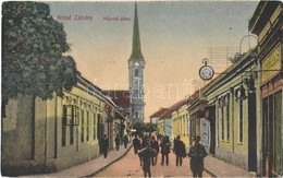 T2/T3 Érsekújvár, Nové Zámky; Fő Utca, Templom, Mayer János üzlete / Main Street, Shop, Church  (fl) - Sonstige & Ohne Zuordnung