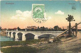 T2/T3 1920 Érsekújvár, Nové Zámky; Nyitra Híd. 12. Sz. 1915. Vasúti Levelezőlapárusítás / Nitra Bridge. TCV Card (EK) - Sonstige & Ohne Zuordnung