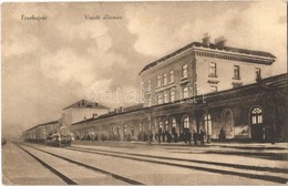 T2/T3 Érsekújvár, Nové Zámky; Vasútállomás, Gőzmozdony / Railway Station, Locomotive (EK) - Sonstige & Ohne Zuordnung