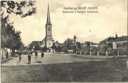 T2 1921 Érsekújvár, Nové Zámky; Tér és Templom / Námestie S Farnym Kostolom / Square, Church - Sonstige & Ohne Zuordnung